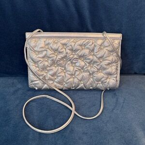 Braccialini Genuine Leather‎ Metallic Clutch/ Shoulder bag